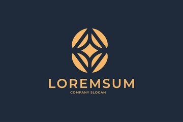 premium luxury jewelry logo design template. abstract gold logo