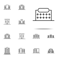 Building icon. Building icons universal set for web and mobile