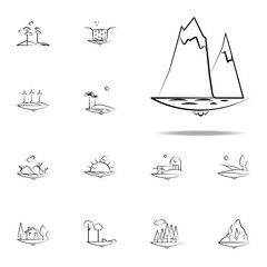 sea iceberg icon. Landspace icons universal set for web and mobile