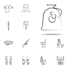 bag, bank gang, criminal icon. mafia icons universal set for web and mobile