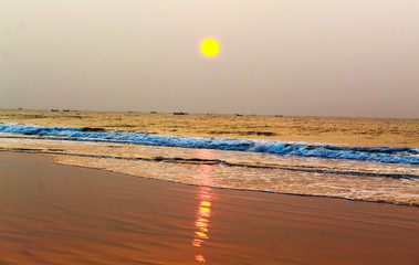 sun rise at chandrabhaga sea beach
