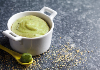 Vegan almonds mayonnaise with wasabi