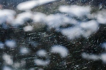 Abstract background. Web on glass and sun
