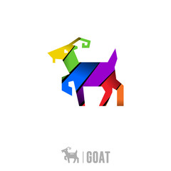 Goat Logo. Colorful Gradient Logo Design