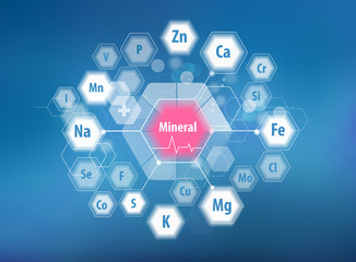 Naklejka premium minerals for human health