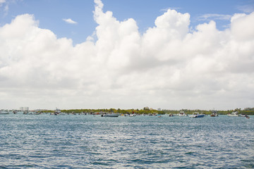 Boats Miami Beach Haulover sand bar