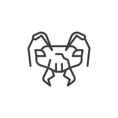 Emmet head line icon. linear style sign for mobile concept and web design. Pismire ant animal outline vector icon. insect symbol, logo illustration. Pixel perfect vector graphics