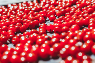 red berry on a tray