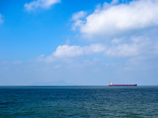 Obraz premium Ships sailing on the sea