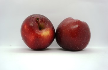 two red apples close up