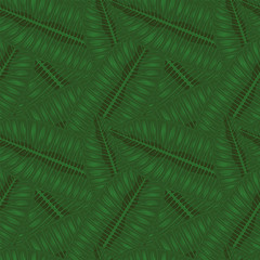 Green leaves background seamless pattern