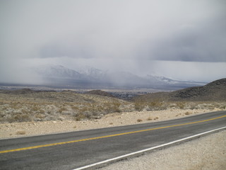 Snow storm rolling into the valley 
