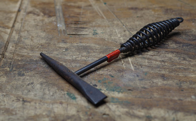 Slag hammer aka chipping hammer aka welding hammer - for removing slag deposits after welding