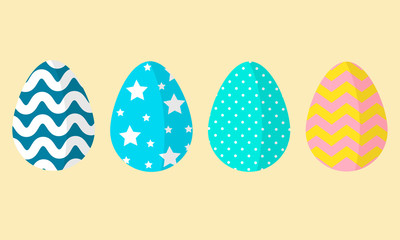 Easter eggs icons. Vector illustration. Easter eggs set.