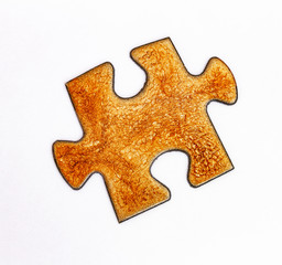 Fototapeta premium Puzzleteil aus Kupfer