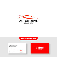 Automotive Logo, Free Business Card - Vector