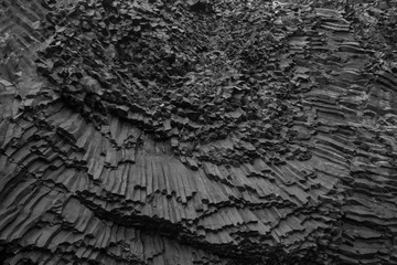 Fototapeta premium black and white nature texture on the island of Iceland 