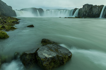 waterfall Godafoss  in Iceland 