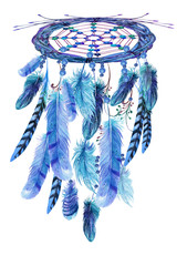 dream hunters. a talisman,a symbol,a talisman. watercolor illustration on isolated white background