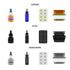 Vector illustration of retail and healthcare icon. Set of retail and wellness stock vector illustration.