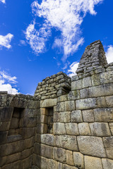 Fototapeta premium Blue sky over the Inca temple