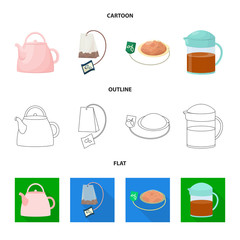 Vector illustration of healthy and floral  logo. Collection of healthy and gradient vector icon for stock.