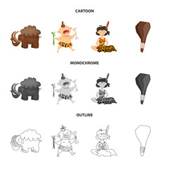 Isolated object of evolution  and prehistory icon. Collection of evolution  and development  vector icon for stock.