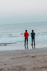 Young couple on the beach