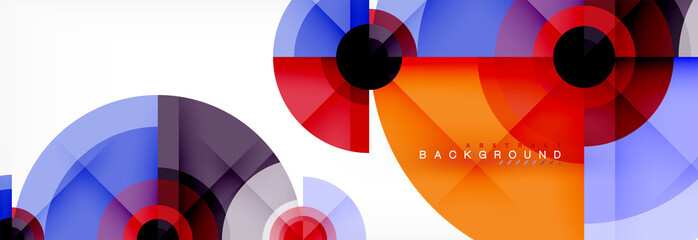 Fototapeta premium Geometric circle abstract background, creative geometric wallpaper.