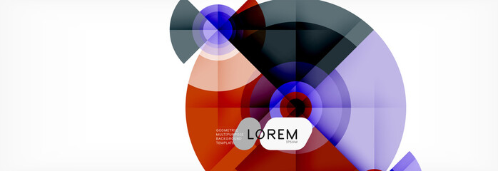 Obraz premium Geometric circle abstract background, creative geometric wallpaper.