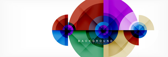 Obraz premium Geometric circle abstract background, creative geometric wallpaper.