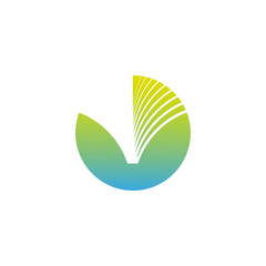 Obraz premium Leaf icon template, vector logo for business corporate,nature,illustration element