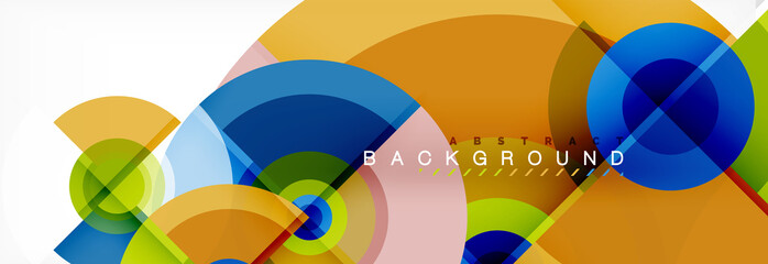 Fototapeta premium Wektorowy okręgu skład, geometryczna minimalna projekt ilustracja