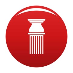Classical column icon. Simple illustration of classical column vector icon for any design red