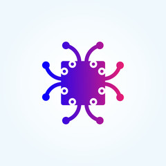 Technology icon template, vector logo for business corporate,illustration element