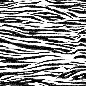 Black and white Hand drawn artistic abstract animal skinseamless pattern print tiger,zebra skin,design for fashion fabric ,wallpaper and all prints