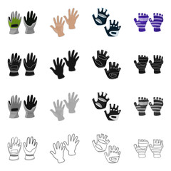 Vector illustration of silhouette and safety sign. Set of silhouette and comfort vector icon for stock.