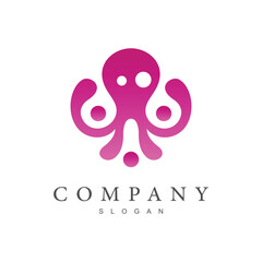 bubble octopus logo template