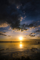 Sunset at Double Six Beach, Legian, Seminyak, Kuta, Bali, Indonesia