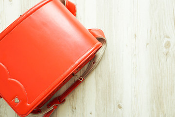 school bag.  Bag used by elementary school students in Japan. ...