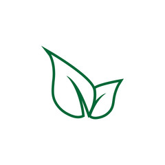 Obraz premium Leaf icon design template vector isolated