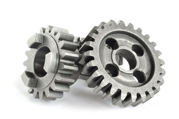 Three metal gears