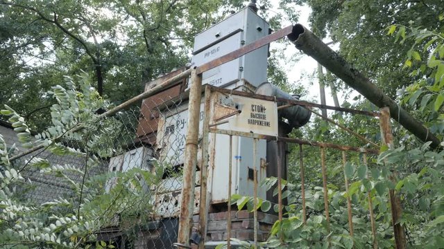 Old Abandoned Electrical Transformer Station