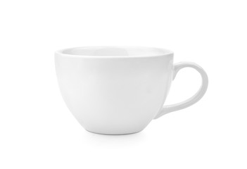 Cup on white background.