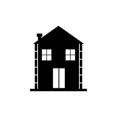 House monochrome icon - vector