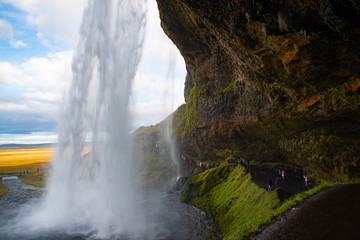 Fototapeta na wymiar Seljalandsfoss, the beautiful Waterfalls of South-Iceland
