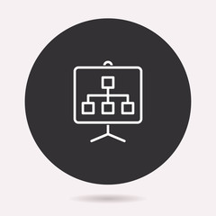 Presentation - vector icon. Illustration isolated. Simple pictogram.
