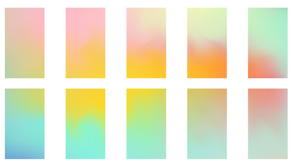 Fototapeta na wymiar Soft color background. Modern screen vector design for mobile app. Soft color gradients.