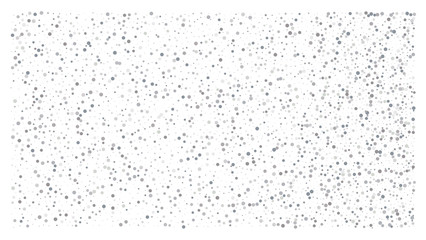 Silver polka dot small confetti on white background
