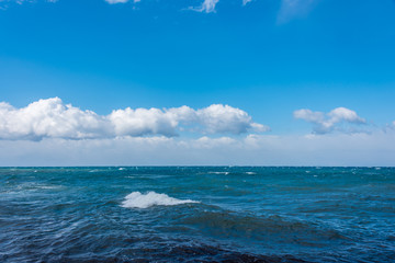 Obraz premium Southern Italian Mediterranean Coast on a Windy Day